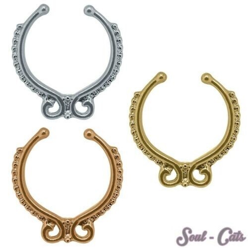 Finto piercing setto anello - piercing,