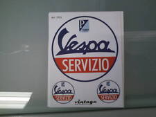 Adesivi Decalcomanie Stickers Vintage effetto d'epoca Vespa Servizio Piaggio