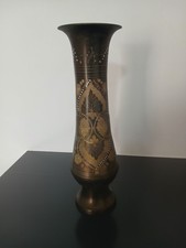 Vaso Vintage Ottone Inciso a
