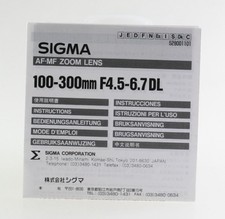 Sigma Istruzioni AF-MF