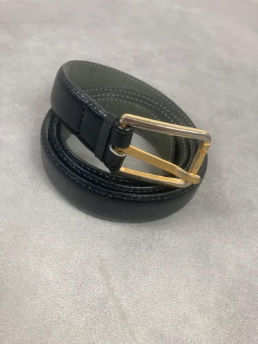 Ceinture cuir noir vintage - , ysl