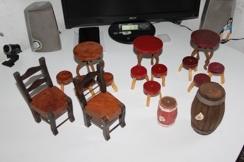 Bambola accessori legno mobili - bambola,