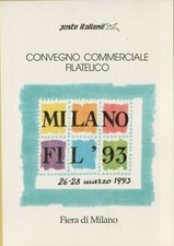 162965 FIERA DI MILANO MILANOFIL MILANO FIL 93 FRANCOBOLLO GATTO PERSIANO BIANCO