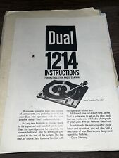 Manuale per Giradischi Doppio 1214