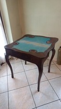Tavolino anni 1700 da gioco pieghevole con scacchiera e tavolo verde dentro 