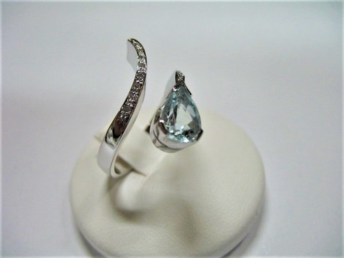 Anello contrarie acquamarina - contrarie,