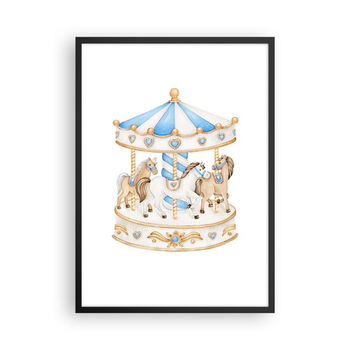 Poster 50x70cm cavalli giostra - 50x70cm,