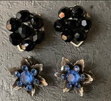 Gioielli Orecchini Vintage Anni 50 60 Con strass