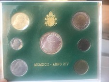 PAPA GIOVANNI PAOLO II SERIE ANNUALE DI 7 MONETE-ANNO XIV-1992