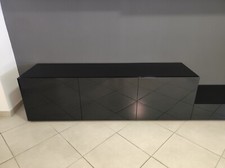 Mobile madia credenza Pianca laccato lucido nero 3 sportelli salone ingresso