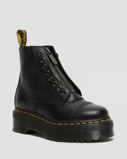 DR.MARTENS   STIVALI PLATFORM IN NAPPA LAVORATA SINCLAIR  NERO