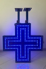 Insegna Luminosa Led  Finetti Croce Para farmacia 80 BASIC Plus Blu