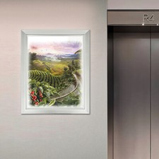 Cornice Poster LED Argento