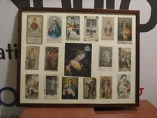 Bel quadro con santini d'epoca