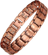 Bracciale Magnetico per Uomo, Gioielli Di Braccialetti Magnetici in Rame Puro, B