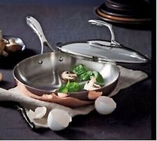 Tupperware  Chef  Tegame 24  Acciaio Inox rame coperchio vetro temperato 