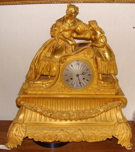 Orologio con figure doratura - con, figure,
