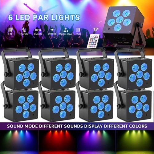 8pcs ricaricabile stage led - ricaricabile,