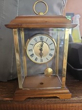 Orologio da scrivania vintage oro Johmid pendolo lucite base tulipano Germania Ovest anni 60