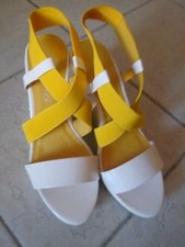 sandali donna con zeppa gialli