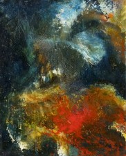 Hans-Jörg Holubitschka dipinto olio su tela firmato Gerhard Richter