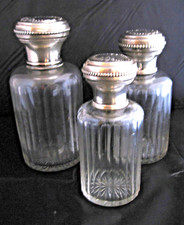 3 Silver Perfume Bottles