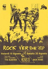 33-3A FAENZA MEPHISTO WWF ROCK VERDE 1988 ARCI BAND GRUPPO THE SLEEVES SICK ROSE