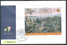 2012 ITALIA FDC POSTE ITALIANE FOGLIETTO PONTE MILVIO NO TIMBRO ARRIVO - BG