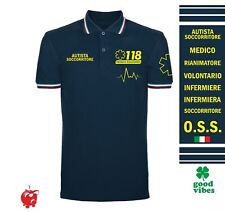 Polo AMBULANZA SOCCORRITORE NUMERO EMERGENZA PERSONALIZZATA