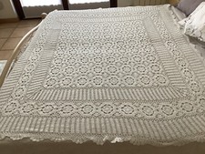 Copertina  Copriletto All’uncinetto  in cotone bianco per culla,lettino