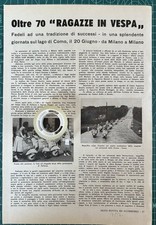 Raro articolo VESPA Club MILANO-Ragazze In Vespa del 1957