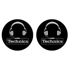 Magma TECHNICS HEADPHONE Coppia Feltri x giradischi Dj fondo Nero Logo Technics