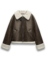 BNWT Zara Khaki Double Faced