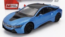 MODELLINO AUTO STATICO DIECAST BMW I8 COUPE 2018 BLU MODELLISMO SCALA 1/43