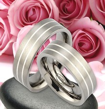  2 pz. fedi nuziali in titanio