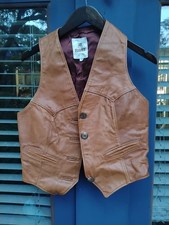 Gilet pelle vintage donna