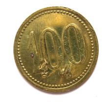 Messing Marke Wertmarke 100 RF