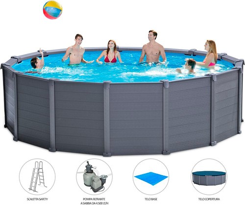 Piscina fuoriterra rotonda - fuoriterra,