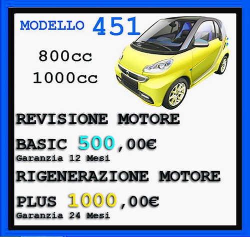 Motore smart 451 rigenerato - motore,