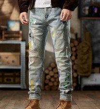 Jeans uomo blu chiaro denim