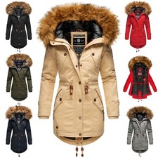Marikoo giacca invernale donna cappotto corto parka cappuccio caldo pelliccia sintetica La Viva Princ