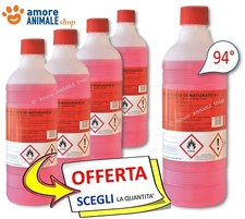 ALCOOL ETILICO Denaturato 94°  → 1 / 3 / 6 / 12 / 18 / 24 Lt Pulire Disinfettare