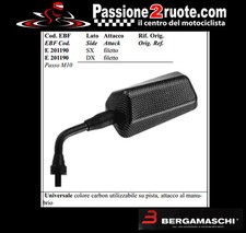 coppia specchi a manubrio carbon rettangolare suzuki gladius gsr inazuma bandit