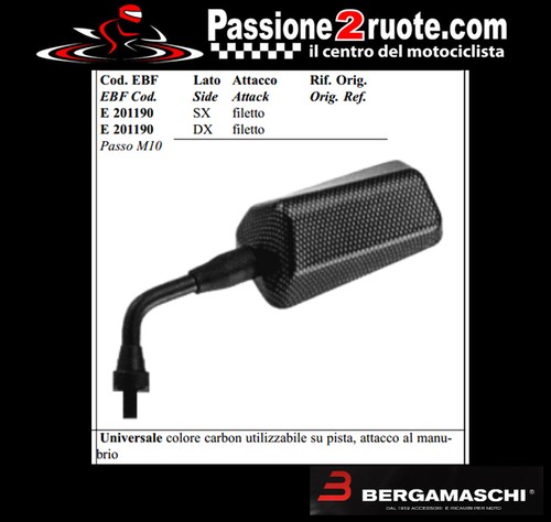 Coppia specchi manubrio - coppia,
