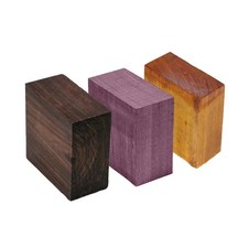 3 Pezzi, Granadillo, Purpleheart, Osage Orange 6x 6x 3 Ciotole Tornitura Legno