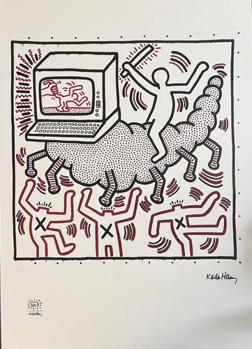 Litografia keith haring - di,
