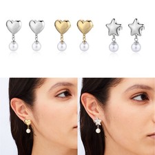 Sagapo Orecchini Pendenti Donna Acciaio Perla Cuore e Stella SSE47 SSE48 SSE49