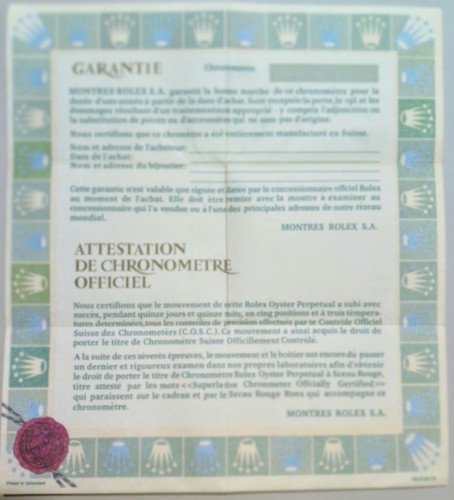 Garanzia rolex bianco - rolex, in