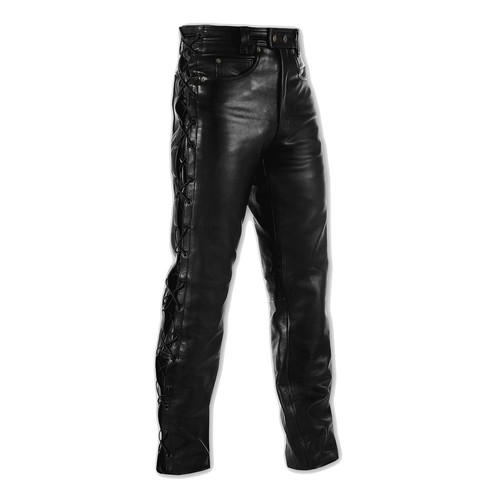 Jeans pelle pantaloni - jeans, moto
