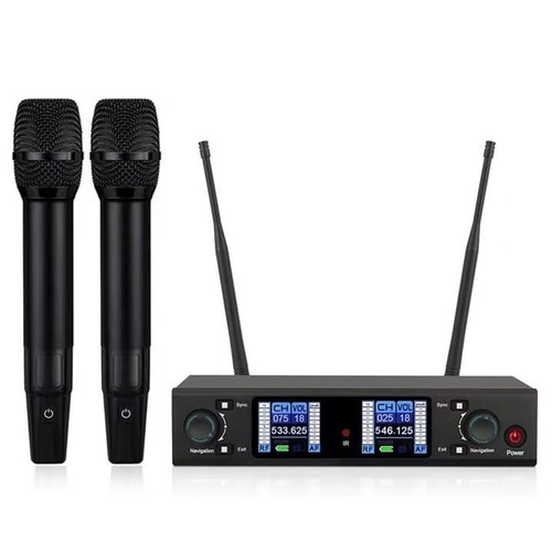 Microfono cordless uhf doppio - microfono,
